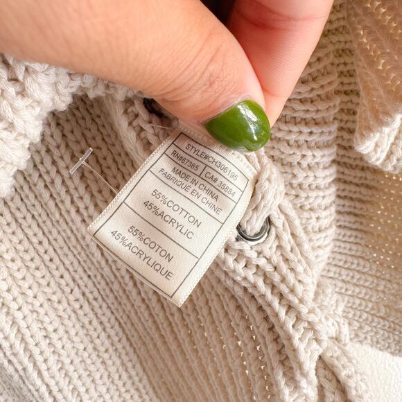 Cupcakes and Cashmere Cream Side Laced Tie Tunic Sleeveless Sweater - Small - Picture 4 of 7